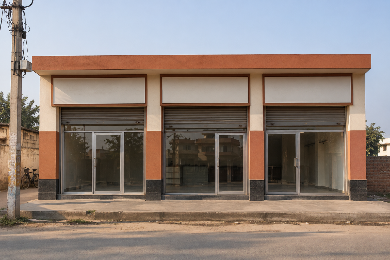 Prefabricated retail units built in light gauge steel framing