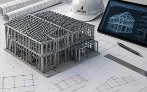 Jadro Steel structural drawings and frame model